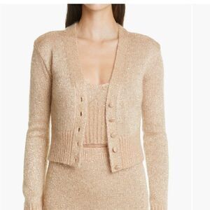 Altuzarra Isa Sequin Crop Cardigan size large, NWT